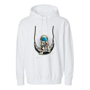 Astronaut In The Moon Garment-Dyed Fleece Hoodie