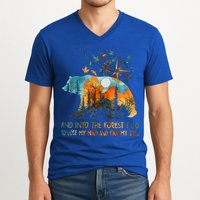 And Into The Forest I Go To Lose My Mind Camping V-Neck T-Shirt