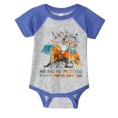 And Into The Forest I Go To Lose My Mind Camping Infant Baby Jersey Bodysuit