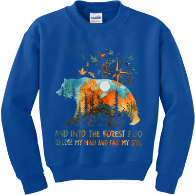 And Into The Forest I Go To Lose My Mind Camping Kids Sweatshirt