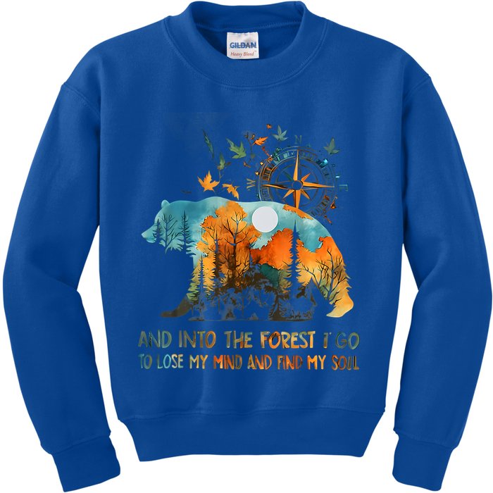 And Into The Forest I Go To Lose My Mind Camping Kids Sweatshirt