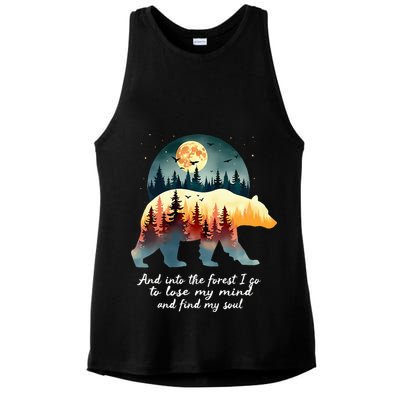 And Into The Forest I Go To Lose My Mind And Find My Soul Ladies PosiCharge Tri-Blend Wicking Tank
