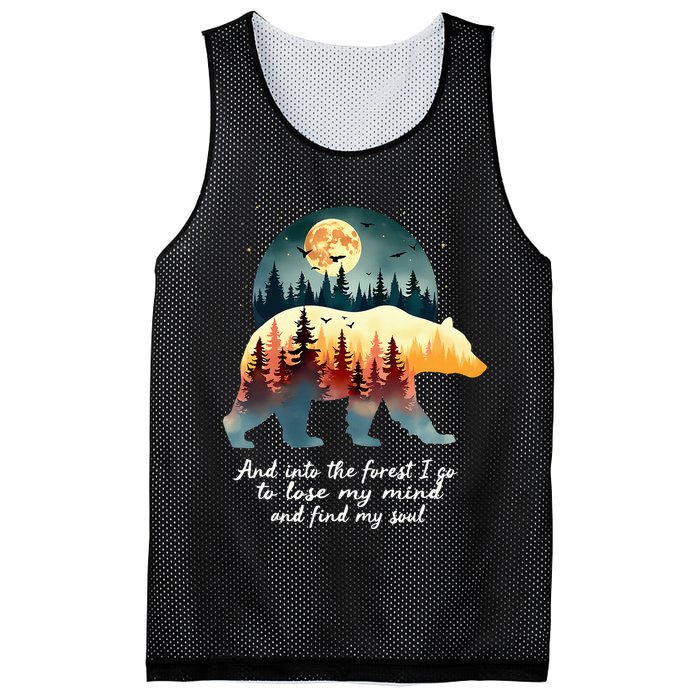 And Into The Forest I Go To Lose My Mind And Find My Soul Mesh Reversible Basketball Jersey Tank