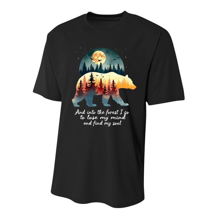And Into The Forest I Go To Lose My Mind And Find My Soul Youth Performance Sprint T-Shirt