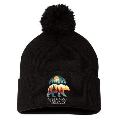 And Into The Forest I Go To Lose My Mind And Find My Soul Pom Pom 12in Knit Beanie
