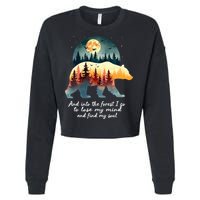 And Into The Forest I Go To Lose My Mind And Find My Soul Cropped Pullover Crew