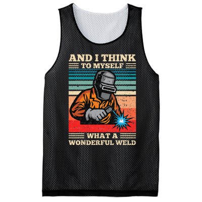 And I Think To Myself What A Wonderful Weld Welding Welder Mesh Reversible Basketball Jersey Tank