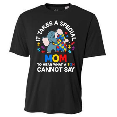 Autism It Takes A Special Mom Autistic Son Proud Autism Mom Cooling Performance Crew T-Shirt