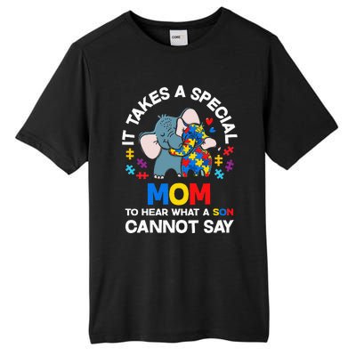 Autism It Takes A Special Mom Autistic Son Proud Autism Mom Tall Fusion ChromaSoft Performance T-Shirt