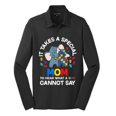 Autism It Takes A Special Mom Autistic Son Proud Autism Mom Silk Touch Performance Long Sleeve Polo