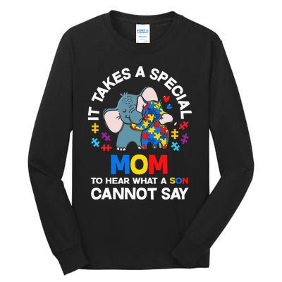 Autism It Takes A Special Mom Autistic Son Proud Autism Mom Tall Long Sleeve T-Shirt