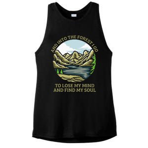 And Into The Forest I Go To Lose My Mind And Find My Soul Ladies PosiCharge Tri-Blend Wicking Tank