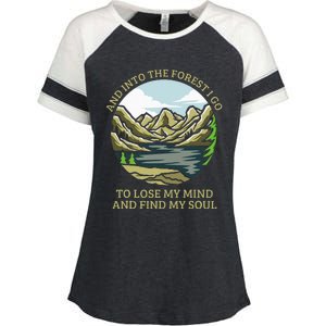 And Into The Forest I Go To Lose My Mind And Find My Soul Enza Ladies Jersey Colorblock Tee