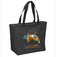And Into The Forest I Go To Lose My Mind Camping Bear Zip Tote Bag
