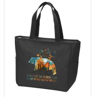 And Into The Forest I Go To Lose My Mind Camping Bear Zip Tote Bag