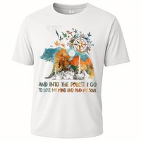 And Into The Forest I Go To Lose My Mind Camping Bear Cooling Performance Crew T-Shirt