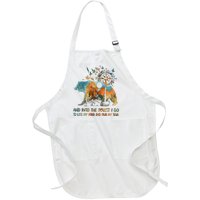 And Into The Forest I Go To Lose My Mind Camping Bear Full-Length Apron With Pockets