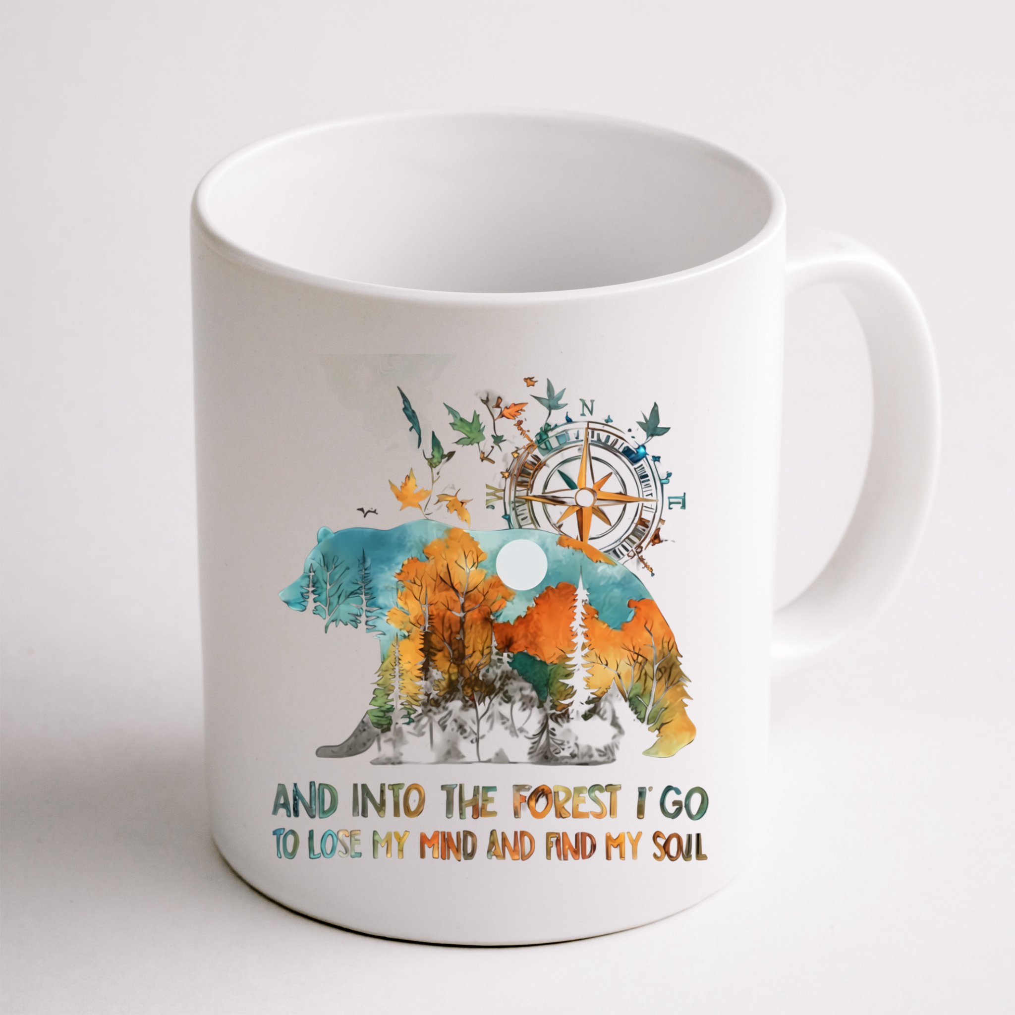 And Into The Forest I Go To Lose My Mind Camping Bear Mug