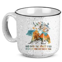 And Into The Forest I Go To Lose My Mind Camping Bear 15oz Campfire Ceramic Mug