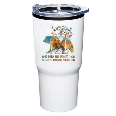 And Into The Forest I Go To Lose My Mind Camping Bear Tumbler