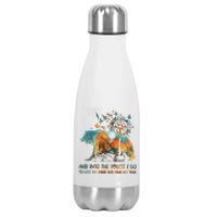 And Into The Forest I Go To Lose My Mind Camping Bear Stainless Steel Insulated Water Bottle