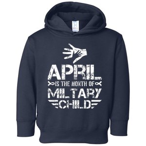 April Is The Month Of The Military Child Army Soldier Kids, Purple Up Toddler Hoodie