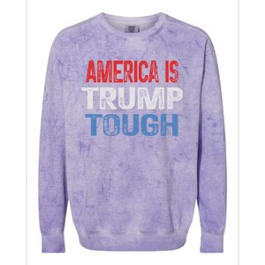 America Is Trump Tough Trump Vance 2024 Colorblast Crewneck Sweatshirt