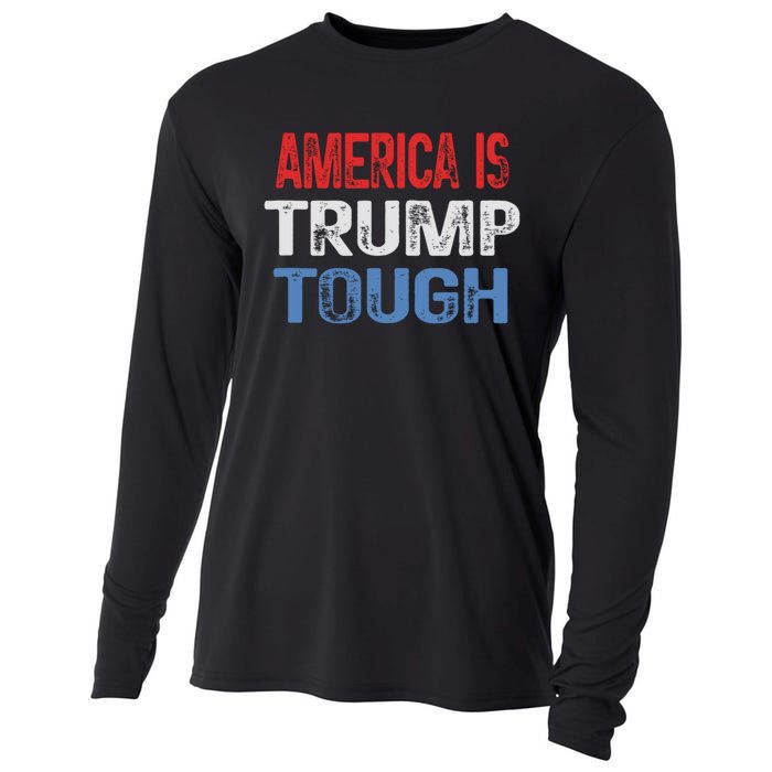 America Is Trump Tough Trump Vance 2024 Cooling Performance Long Sleeve Crew