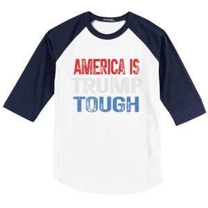 America Is Trump Tough Trump Vance 2024 Baseball Sleeve Shirt