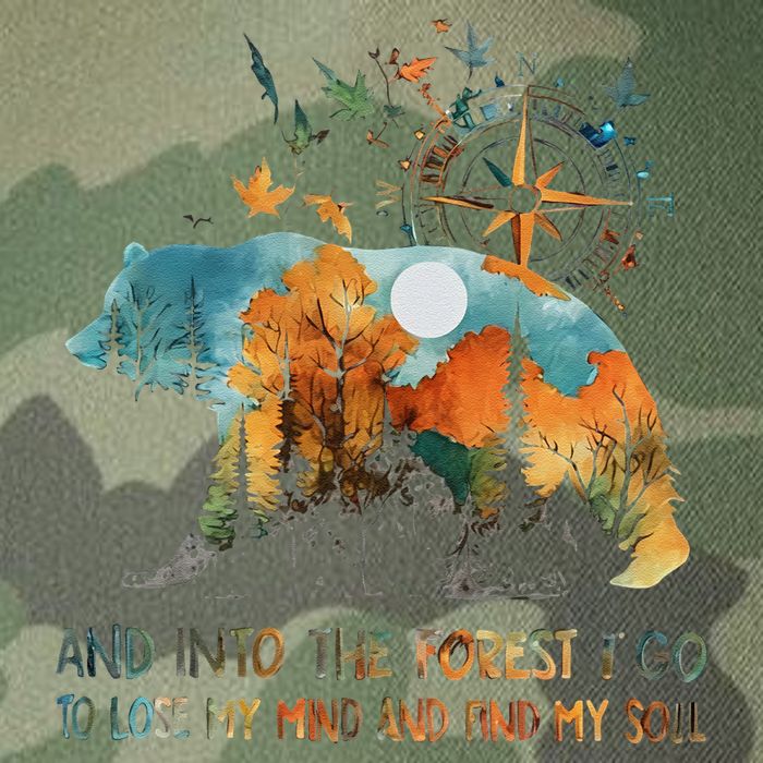 And Into The Forest I Go To Lose My Mind Camping Bear Legacy Tie Dye Trucker Hat
