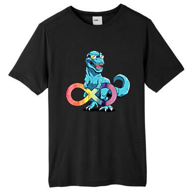 Autism Infinity Trex Dinosaur Gift Tall Fusion ChromaSoft Performance T-Shirt