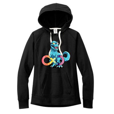 Autism Infinity Trex Dinosaur Gift Women's Fleece Hoodie