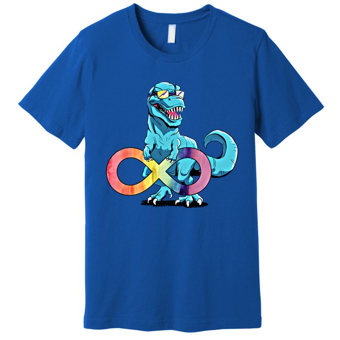 Autism Infinity Trex Dinosaur Gift Premium T-Shirt