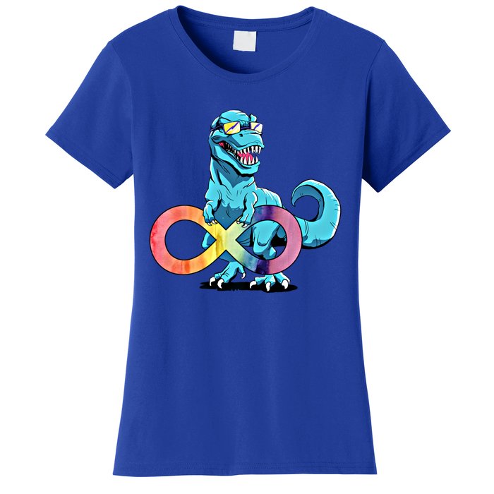 Autism Infinity Trex Dinosaur Gift Women's T-Shirt