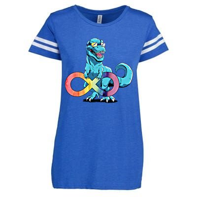 Autism Infinity Trex Dinosaur Gift Enza Ladies Jersey Football T-Shirt