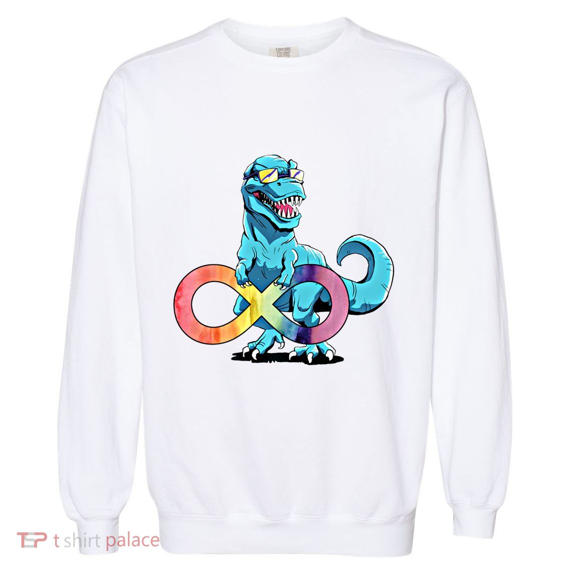 Autism Infinity Trex Dinosaur Gift Garment-Dyed Sweatshirt