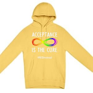 Acceptance Is The Cure Autismmeaningful Giftacceptance In April Gift Premium Pullover Hoodie