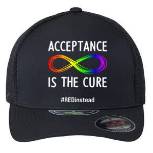 Acceptance Is The Cure Autismmeaningful Giftacceptance In April Gift Flexfit Unipanel Trucker Cap