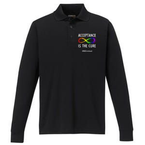 Acceptance Is The Cure Autismmeaningful Giftacceptance In April Gift Performance Long Sleeve Polo