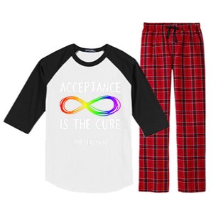 Acceptance Is The Cure Autismmeaningful Giftacceptance In April Gift Raglan Sleeve Pajama Set