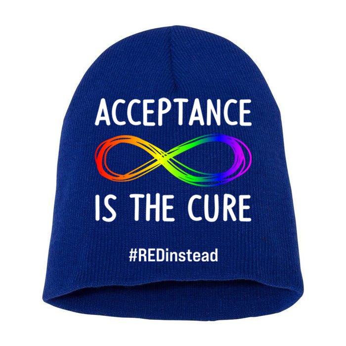 Acceptance Is The Cure Autismmeaningful Giftacceptance In April Gift Short Acrylic Beanie