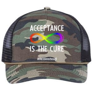 Acceptance Is The Cure Autismmeaningful Giftacceptance In April Gift Retro Rope Trucker Hat Cap