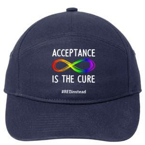 Acceptance Is The Cure Autismmeaningful Giftacceptance In April Gift 7-Panel Snapback Hat