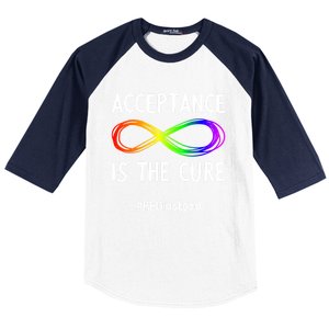 Acceptance Is The Cure Autismmeaningful Giftacceptance In April Gift Baseball Sleeve Shirt