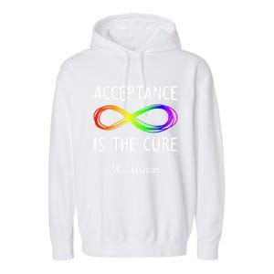 Acceptance Is The Cure Autismmeaningful Giftacceptance In April Gift Garment-Dyed Fleece Hoodie