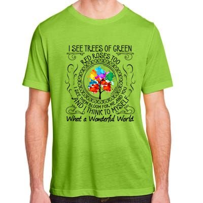 And I Think To Mys What A Wonderful World Gift Funny Gift Adult ChromaSoft Performance T-Shirt