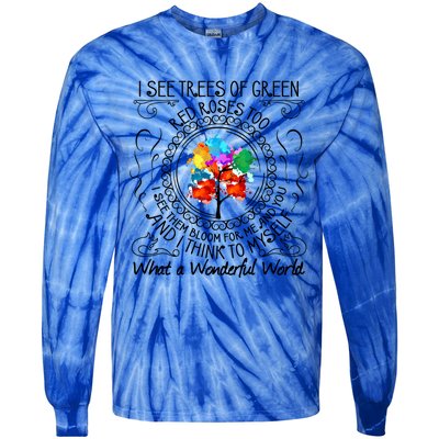 And I Think To Mys What A Wonderful World Gift Funny Gift Tie-Dye Long Sleeve Shirt