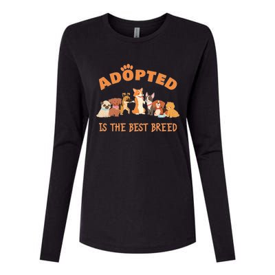 Adopted Is The Best Breed Dog Rescue Shelter & Adoption Womens Cotton Relaxed Long Sleeve T-Shirt