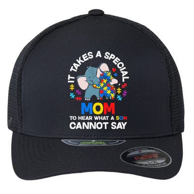 Autism It Takes A Special Mom Autistic Son Proud Autism Mom Flexfit Unipanel Trucker Cap