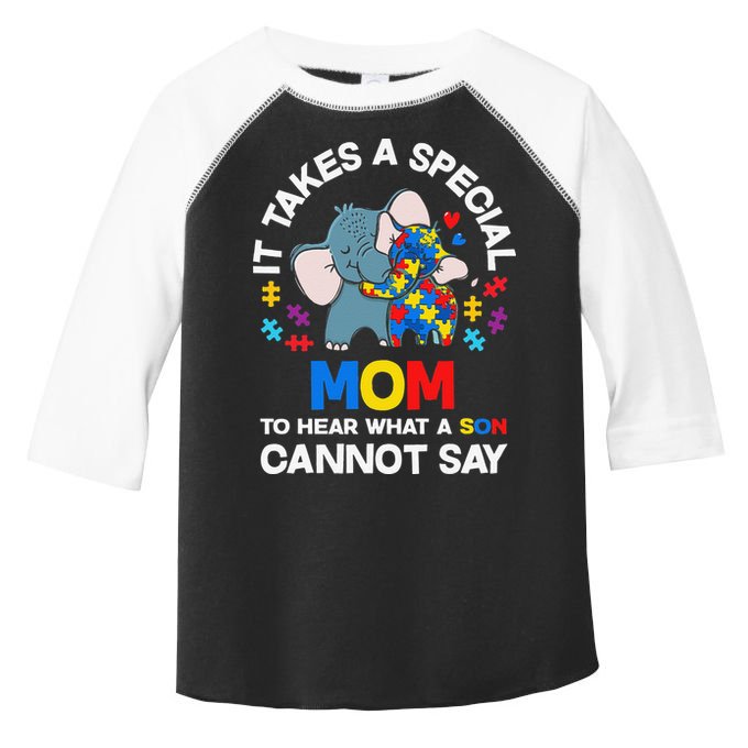 Autism It Takes A Special Mom Autistic Son Proud Autism Mom Toddler Fine Jersey T-Shirt